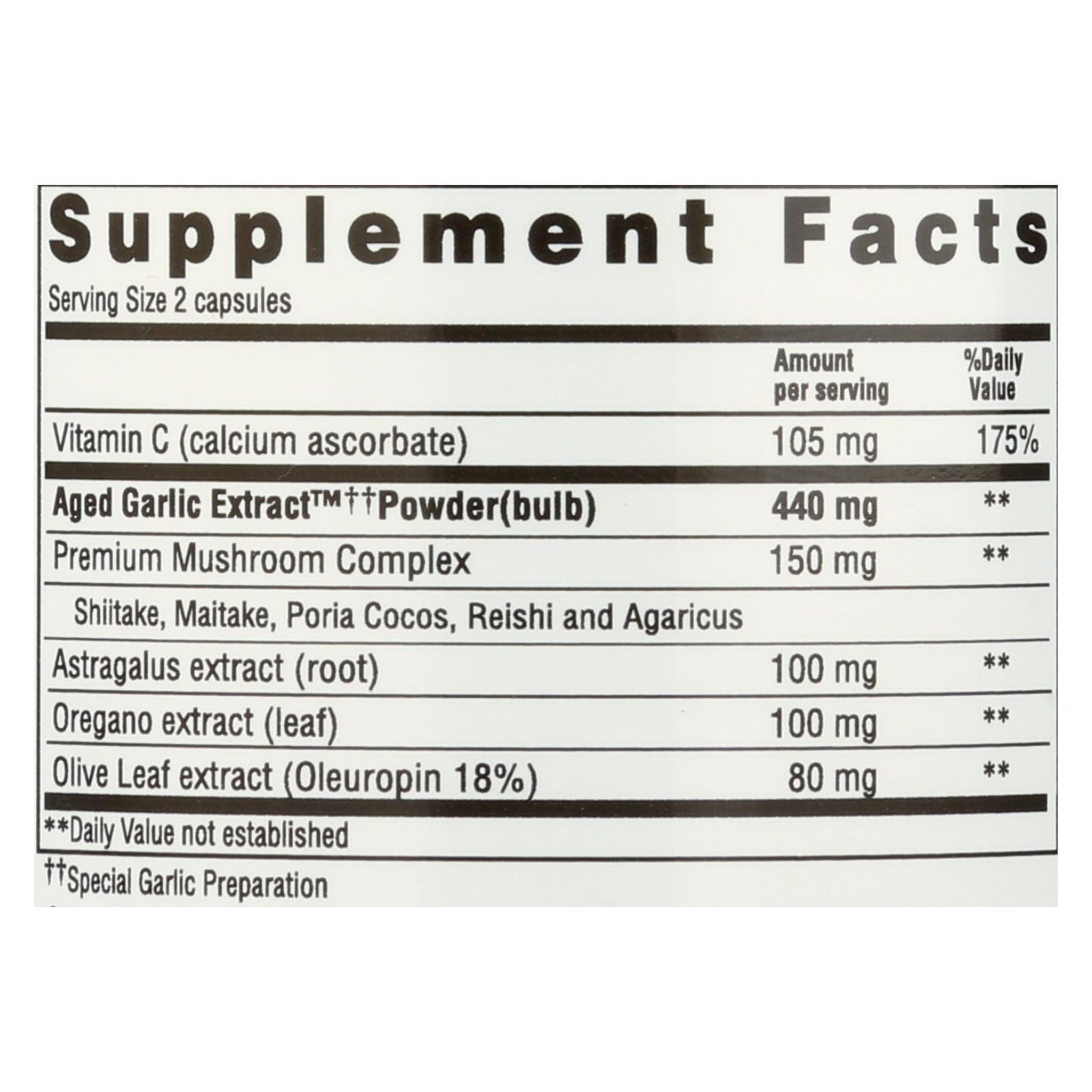 kyolic aged garlic extract immune formula 103 100 capsules