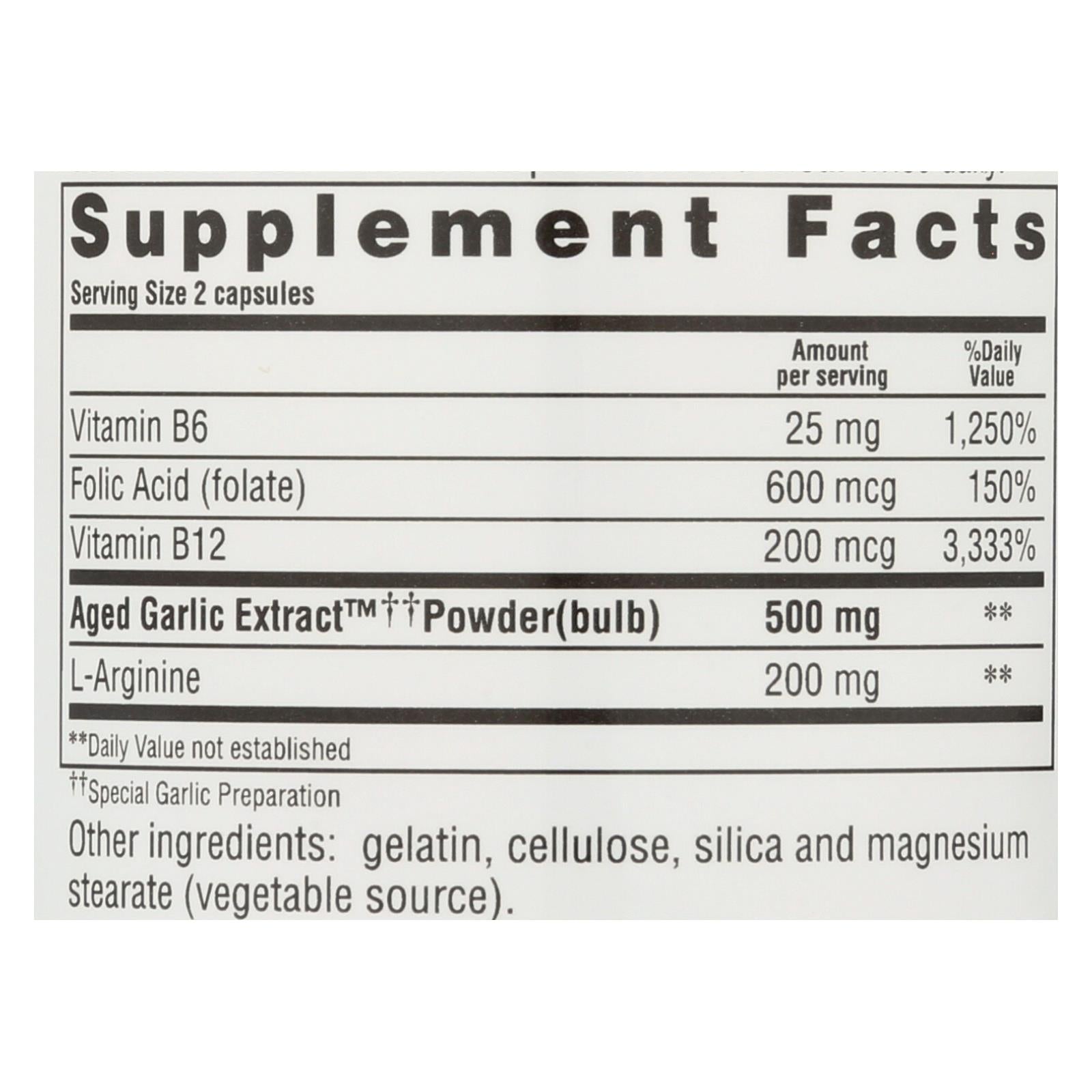 kyolic aged garlic extract total heart health formula 108 100 capsules