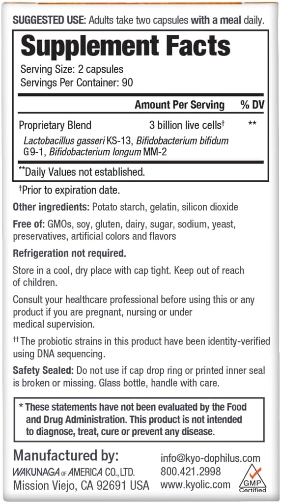 kyolic kyo dophilus digestion and immune health 180 capsules