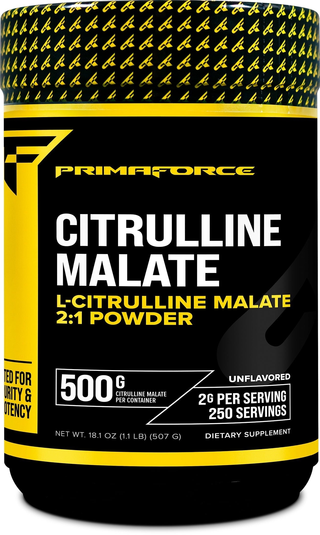 L Citrulline Malate Powder, Unflavored Pre Workout Supplement, 500 Grams