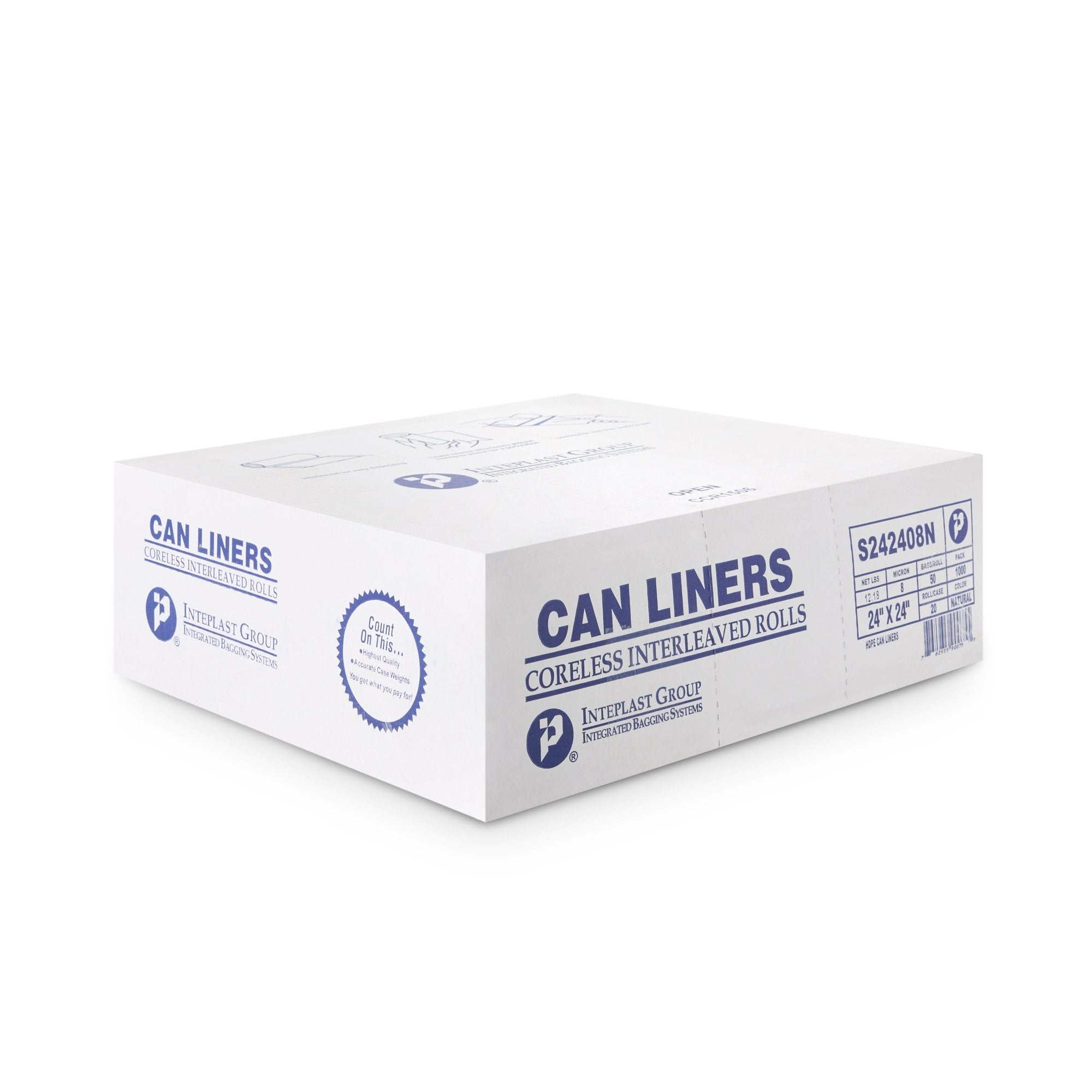 McKesson Clear HDPE Trash Bags Coreless