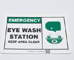 Wall Sign First Aid Sign Lab Safety Supply Emergency Eye Wash Station w/Symbol