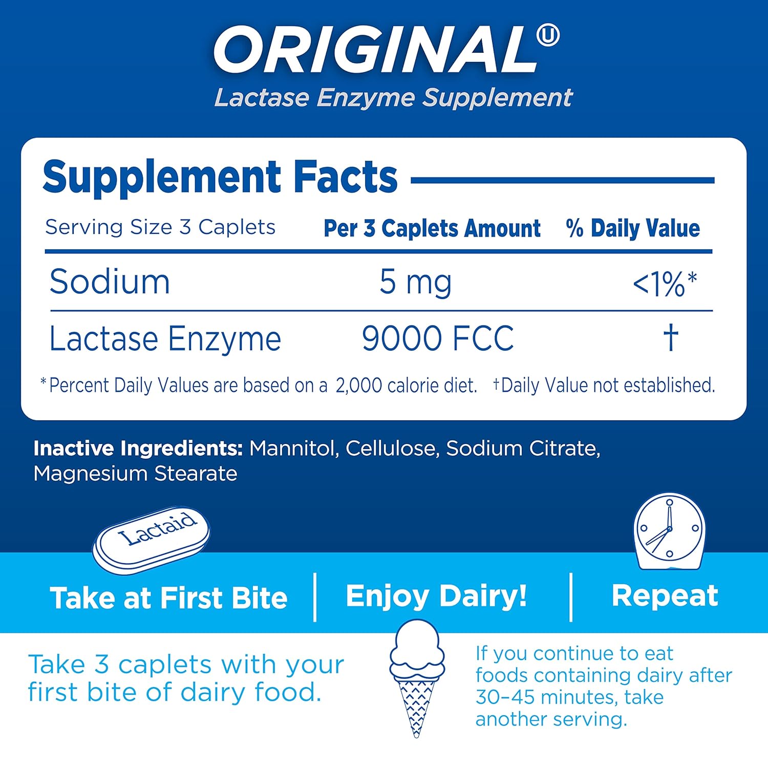 lactaid original lactase enzyme supplement caplets lactaid dietary supplement mk247543ea