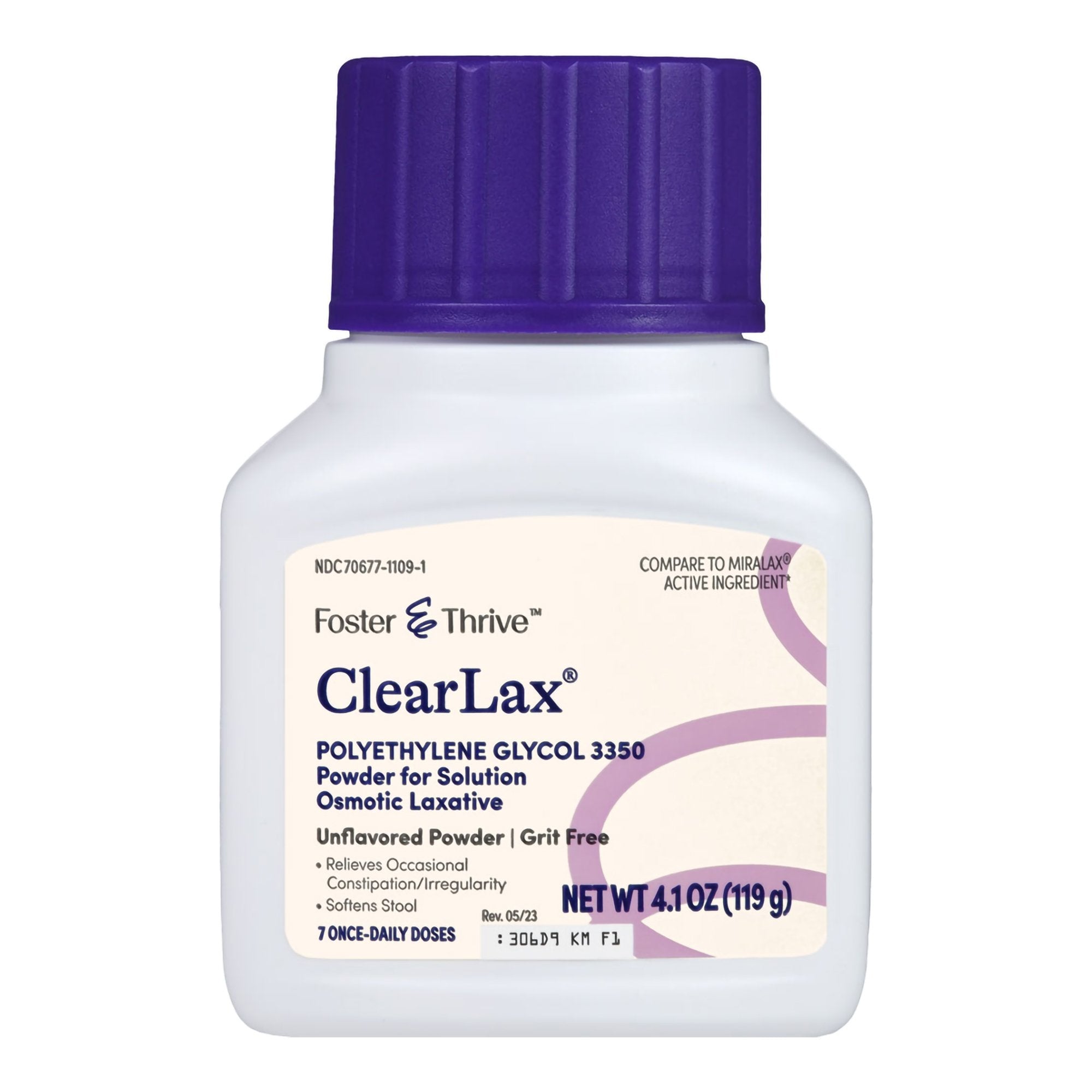 Laxative Foster & Thrive Powder 4.1 oz. 17 Gram Strength Polyethylene Glycol 3350