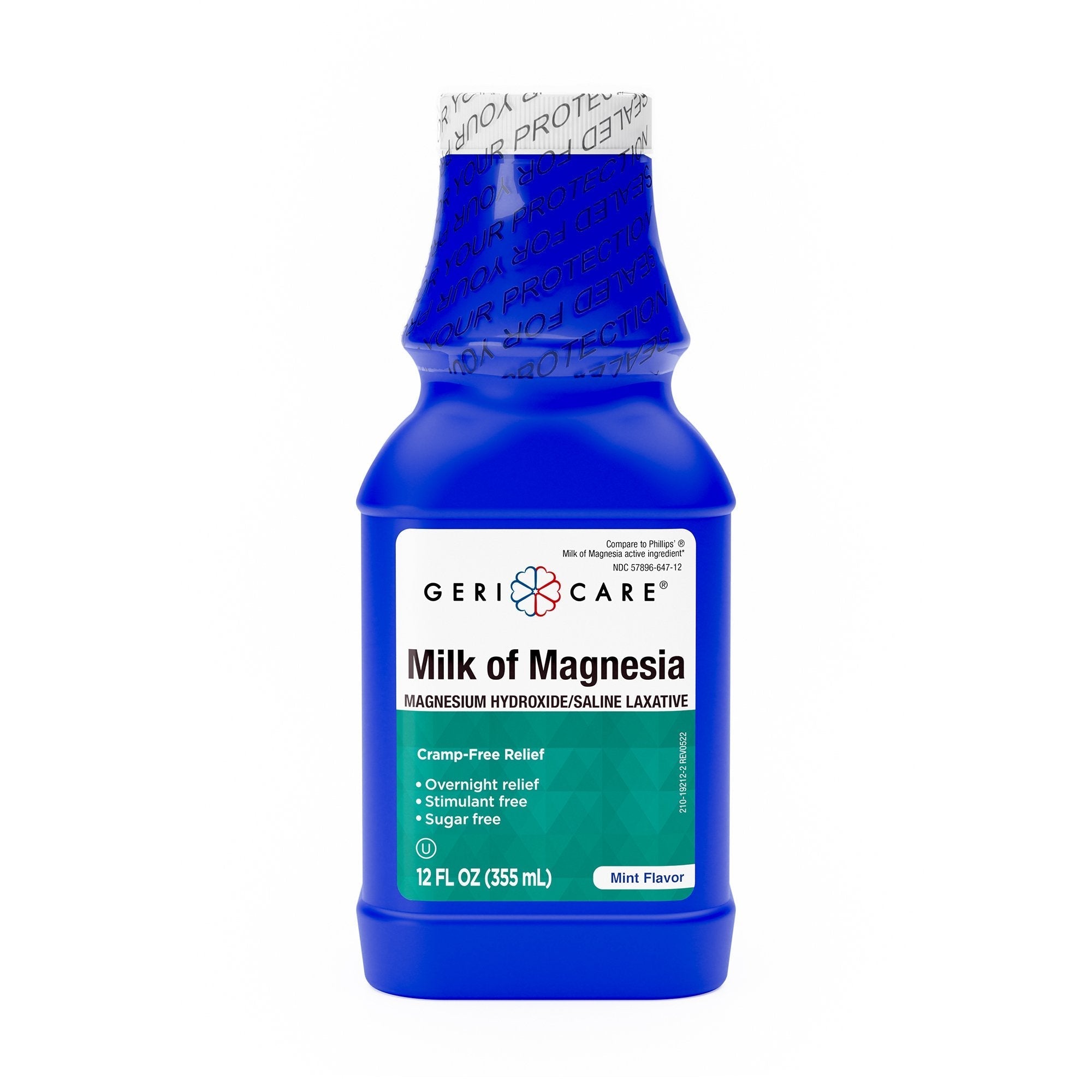 Laxative Milk of Magnesia Mint Flavor Liquid 12 oz. Magnesium Hydroxide