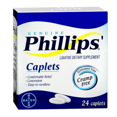 Laxative Phillips' Caplet 24 per Box 500 mg Strength Magnesium