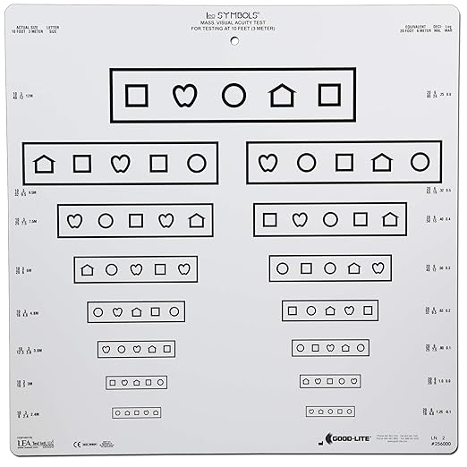 Eye Chart Lea Symbols 10 Foot Distance Acuity Test
