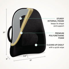 lowback backrest support obusforme black bagged
