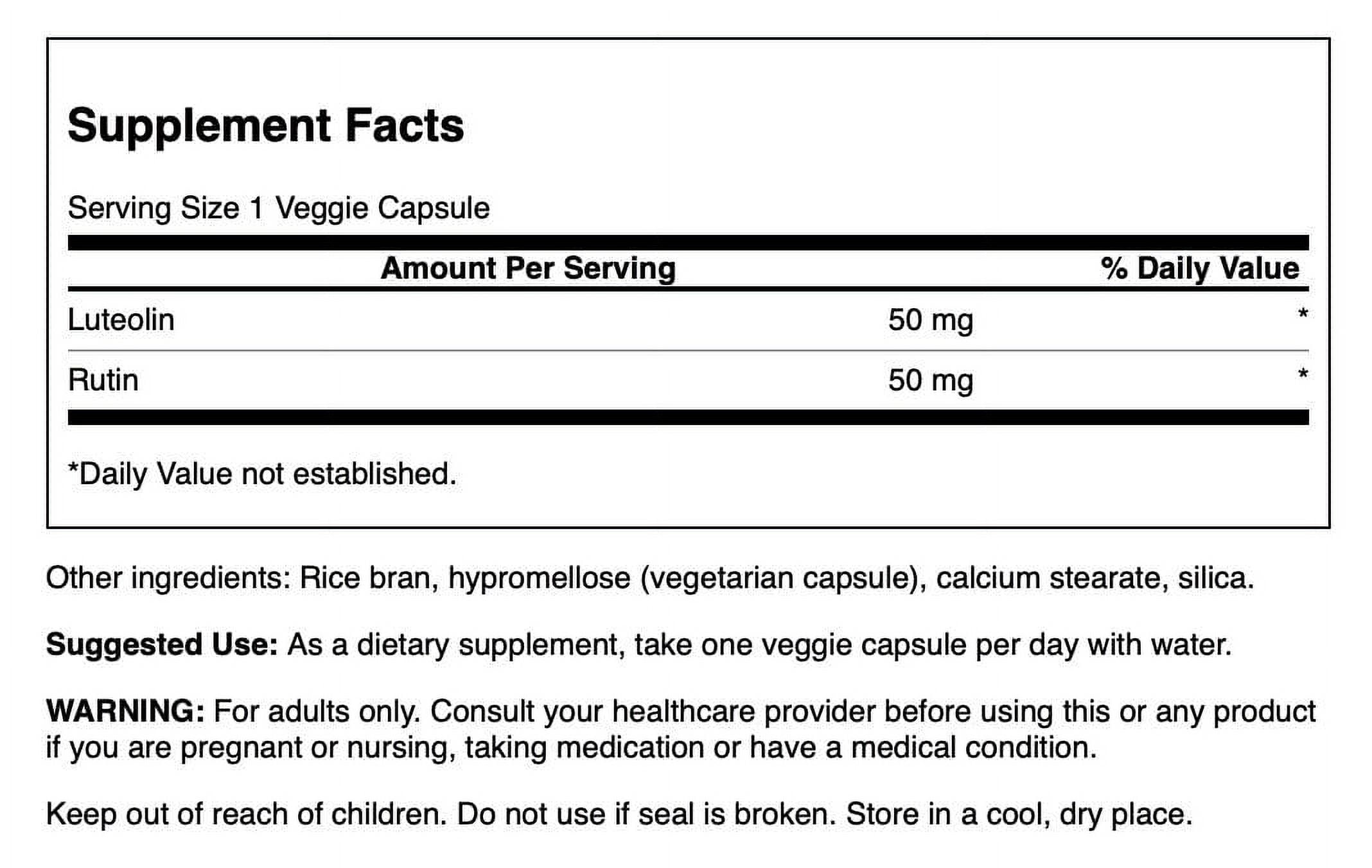 Luteolin Complex 100 Mg 30 Veg Caps 4 Pack