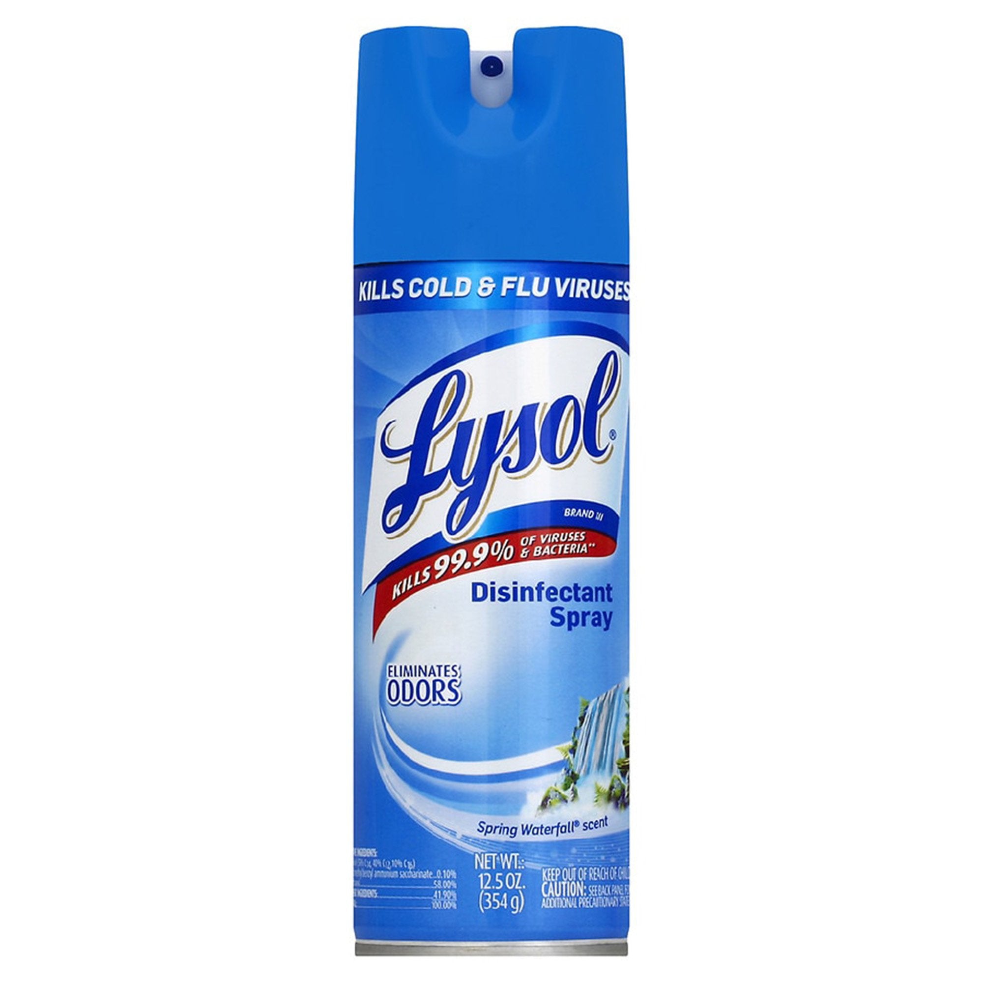 Lysol Surface Disinfectant Alcohol Based Aerosol Spray Liquid 12.5 oz. Can Spring Waterfall Scent NonSterile