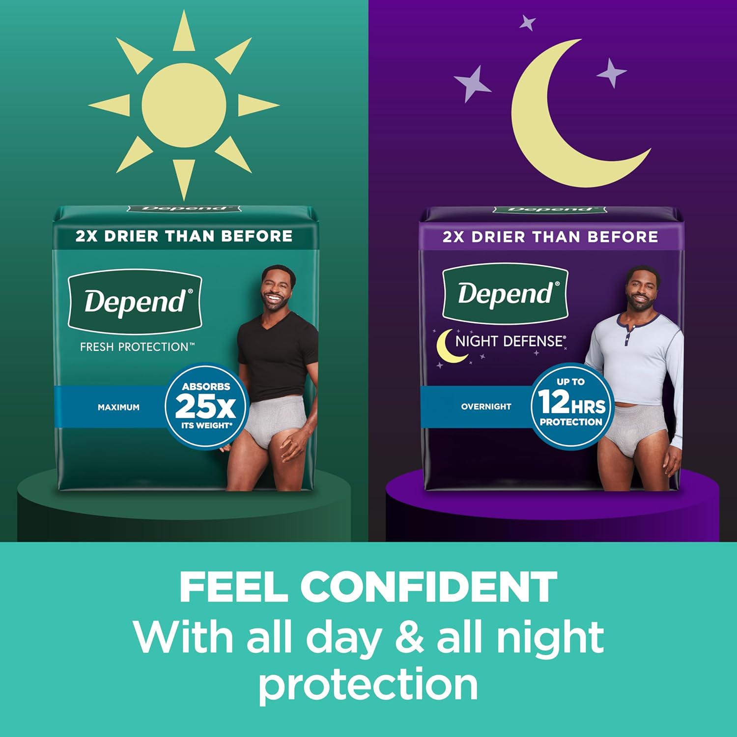 male adult absorbent underwear depend fresh protection waistband style x large disposable heavy absorbency packaging type case