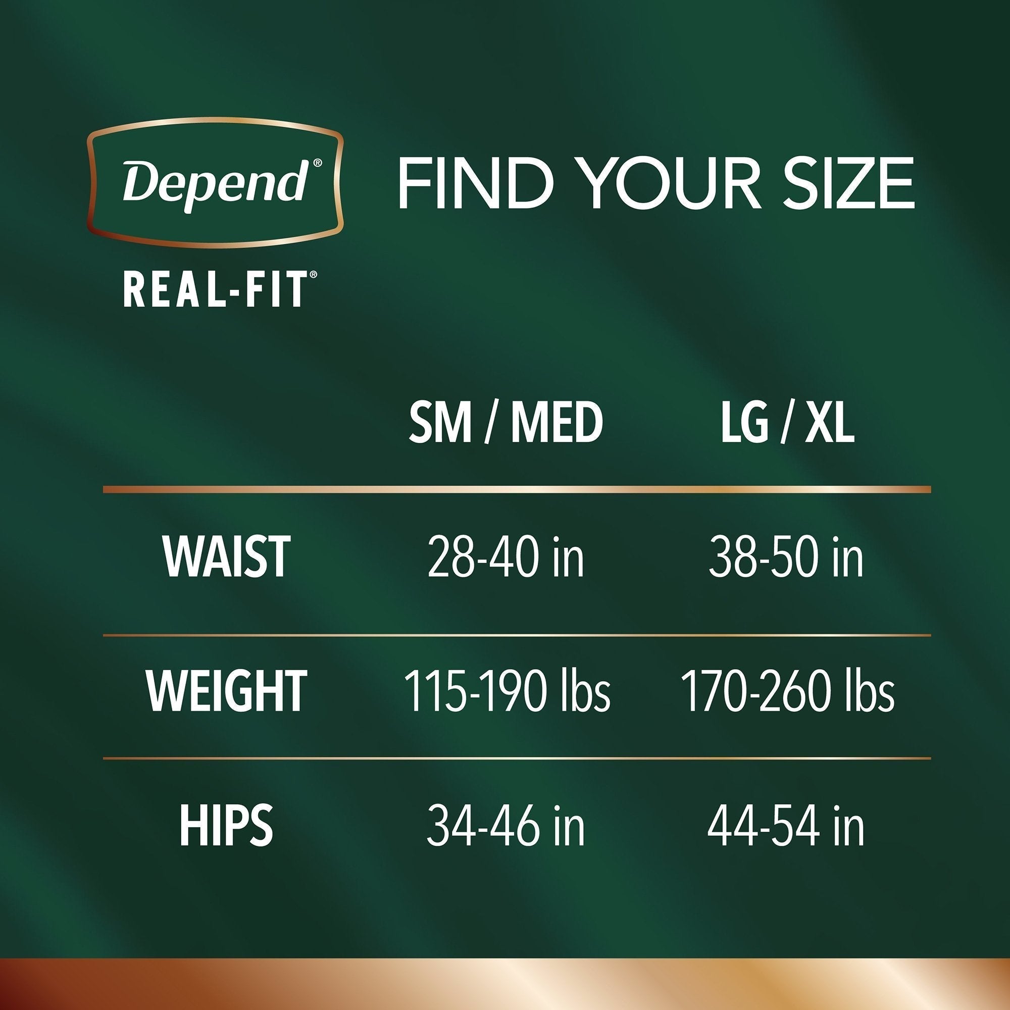 male adult absorbent underwear depend real fit waistband style large x large disposable heavy absorbency packaging type case