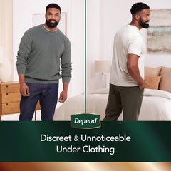 male adult absorbent underwear depend real fit waistband style small medium disposable heavy absorbency packaging type case