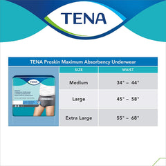 male adult absorbent underwear tena proskin pull on with tear away seams medium disposable moderate absorbency packaging type case