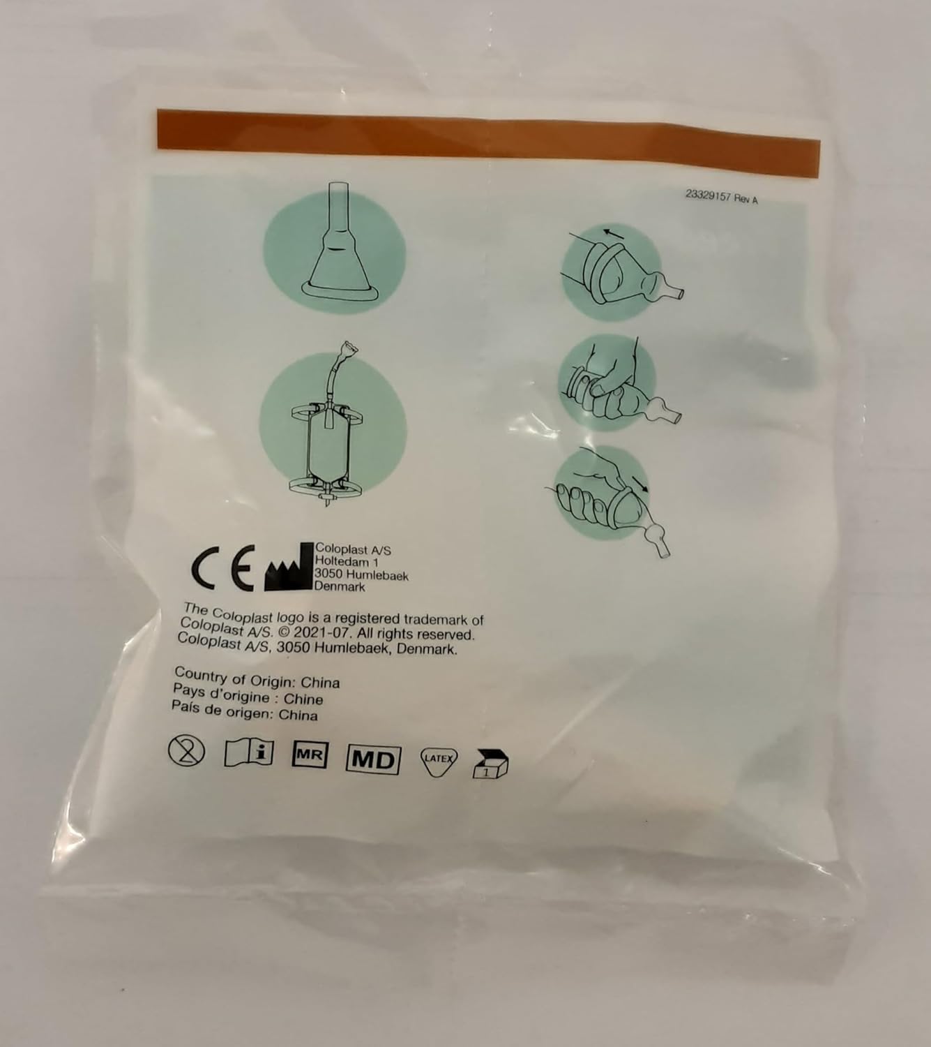 male external catheter freedom cath self adhesive strip latex large packaging type box