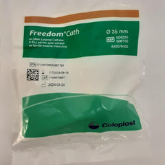 male external catheter freedom cath self adhesive strip latex large packaging type box