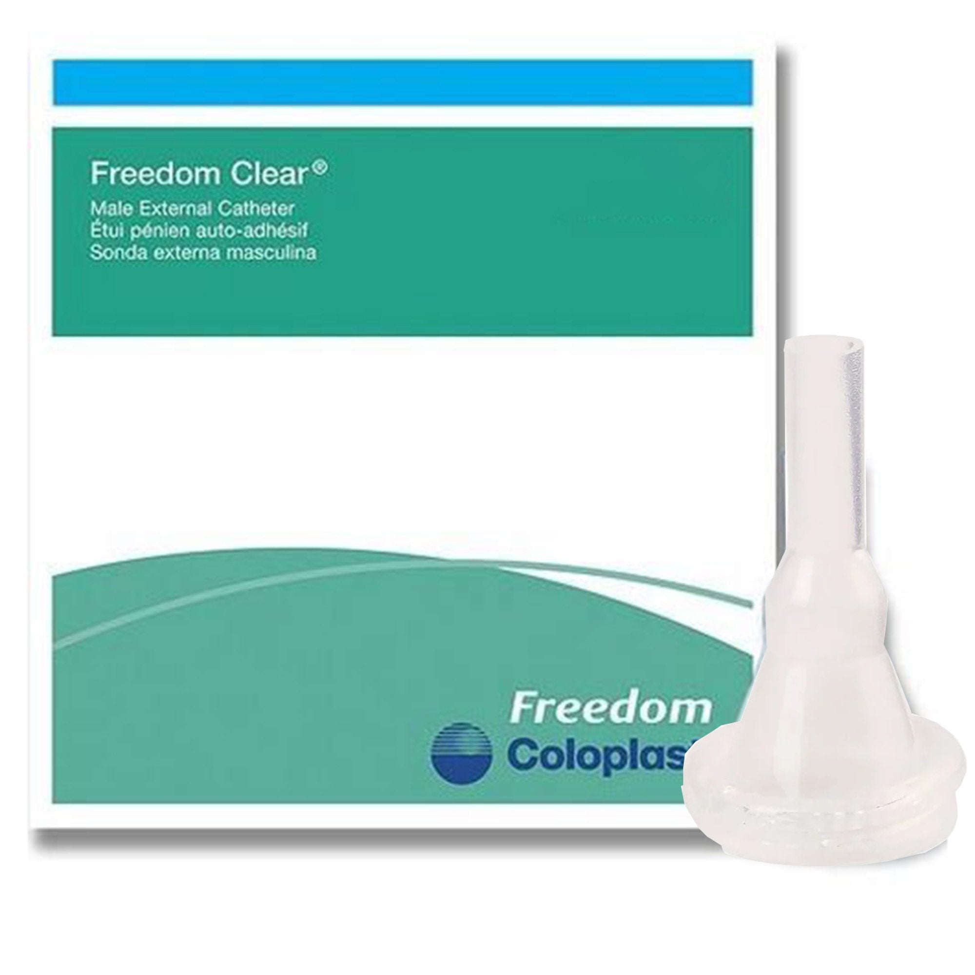 Male External Catheter Freedom Cath Self Adhesive Strip Latex Small