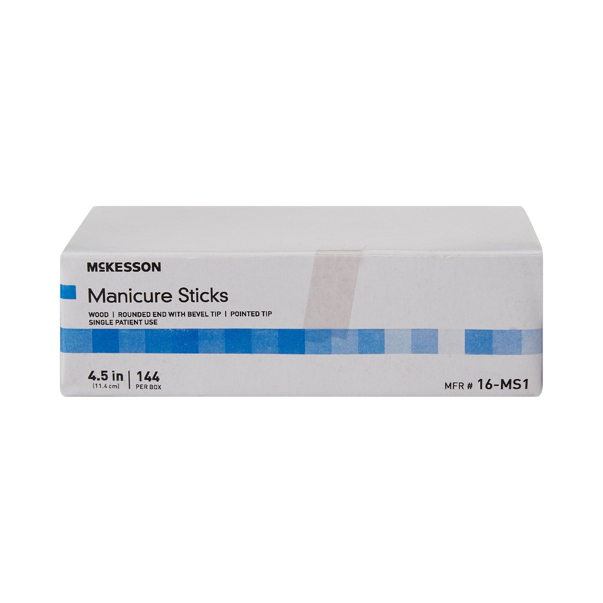 manicure stick mckesson 4 5 inch 100 white birch packaging type box
