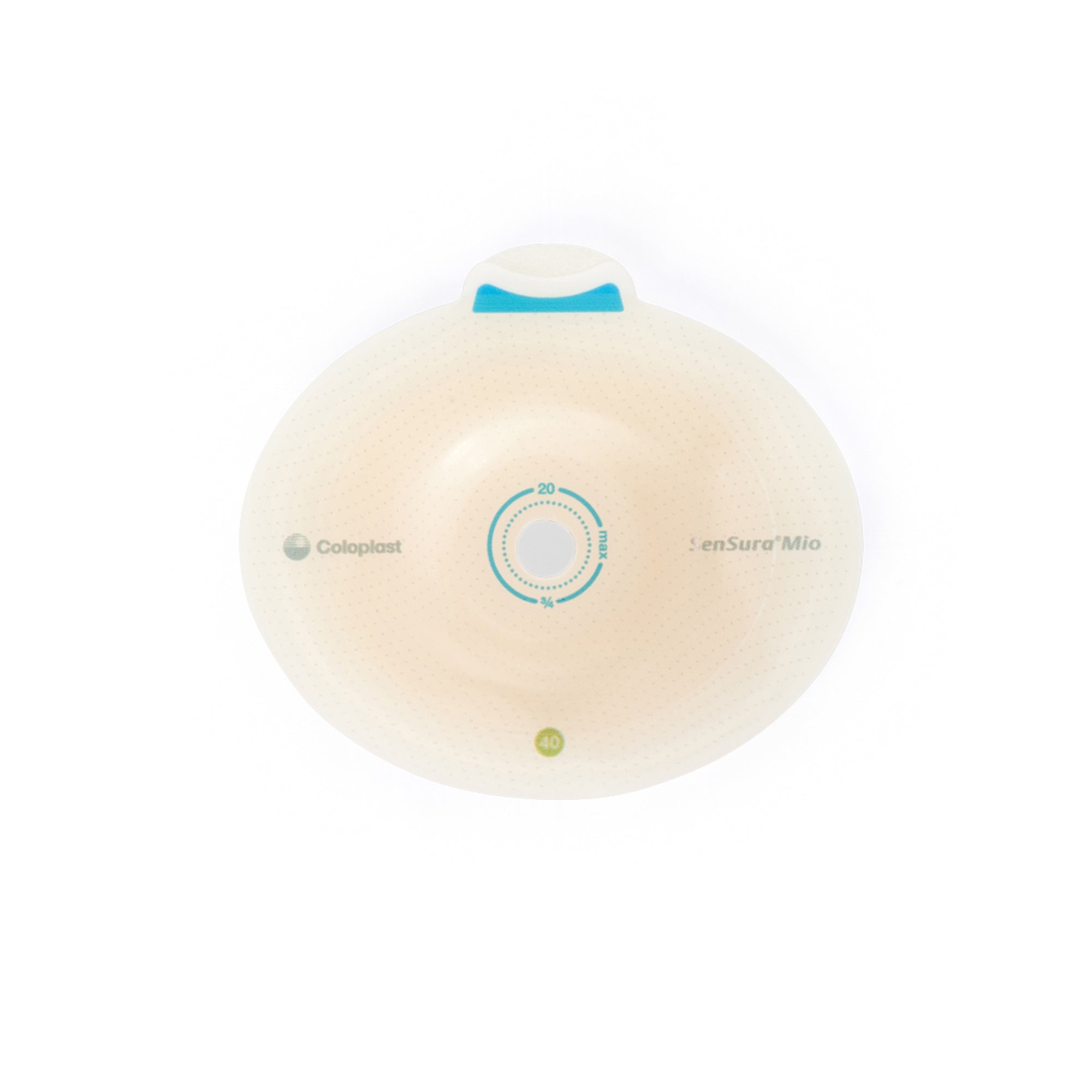 Ostomy Barrier SenSura Mio Click Trim to Fit, Standard Wear Elastic Adhesive 40 mm Flange Green Code System 3/8 to 3/4 Inch Opening | 5/Box
