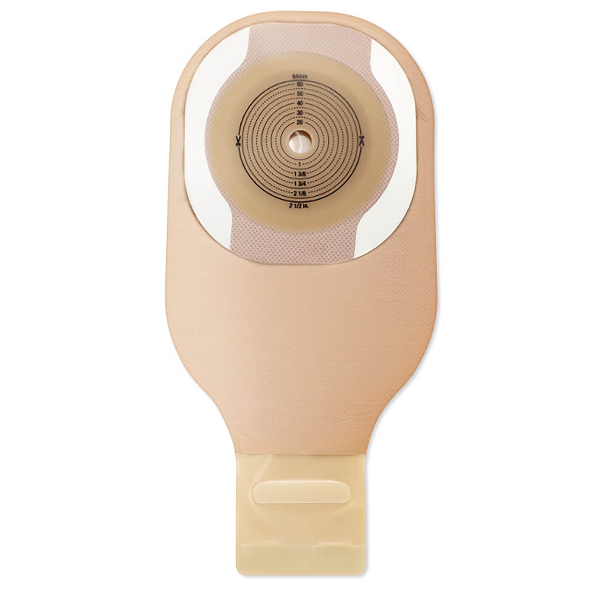 Ostomy Pouch Premier One-Piece System 12 Inch Length Flat, Trim to Fit 2-1/2 Inch Stoma Drainable | 10/Box