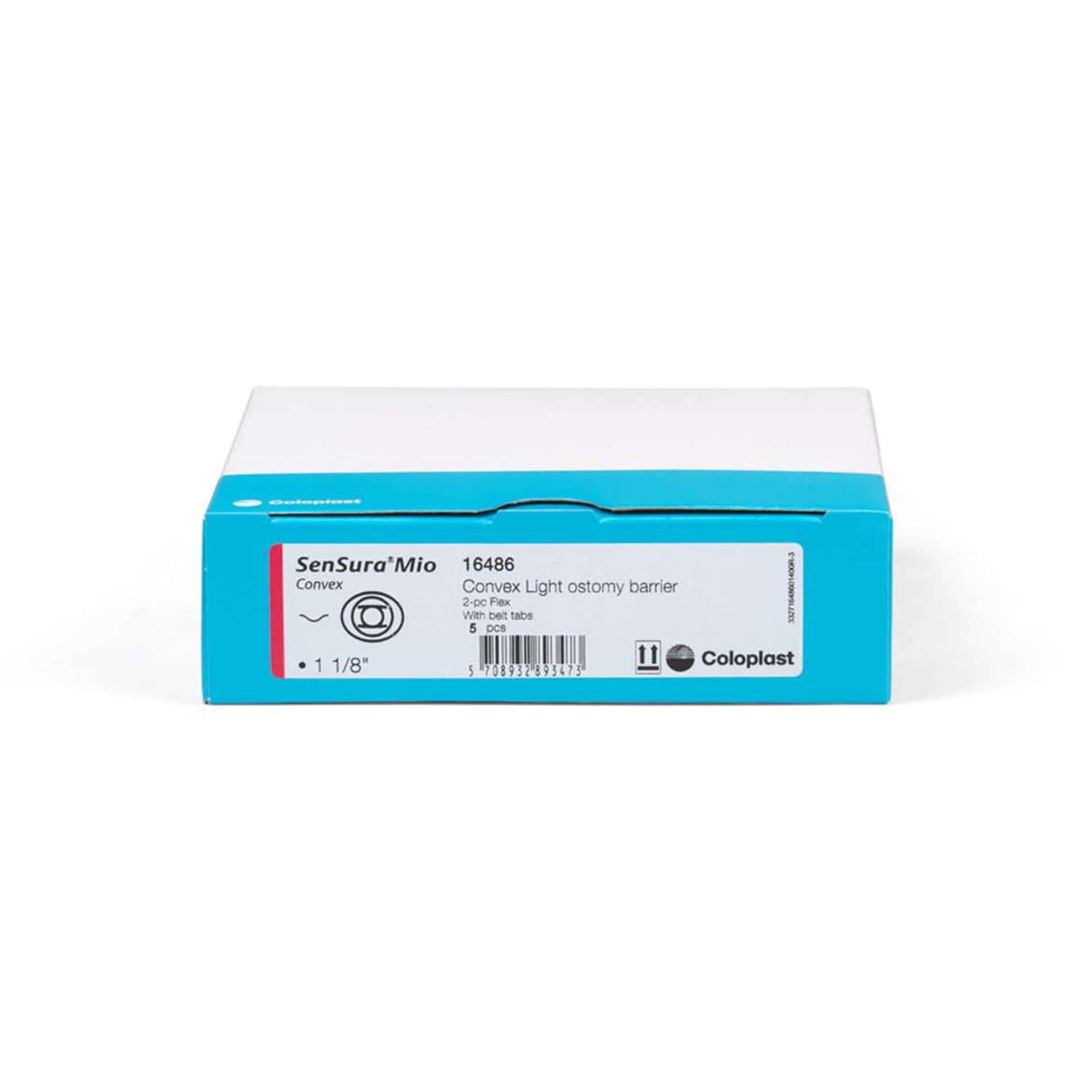Ostomy Barrier SenSura Mio Flex Precut, Standard Wear Elastic Adhesive 50 mm Flange Red Code System 3/8 to 1-7/8 Inch Opening | 5/Box