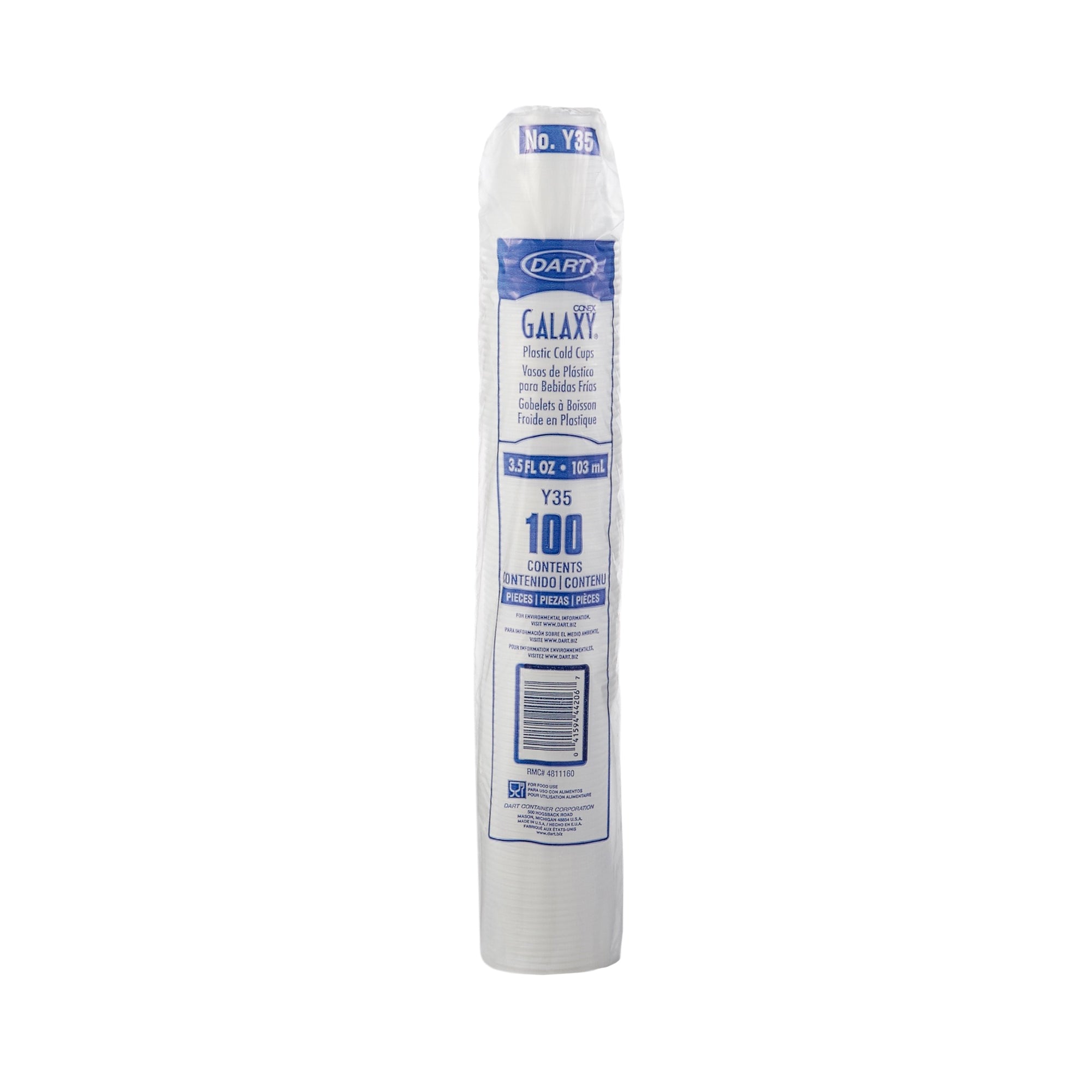 Drinking Cup Conex Galaxy 3.5 oz. Translucent Plastic Disposable, Packaging Type- Case