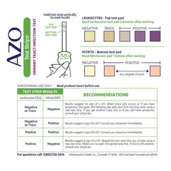Urinalysis Test Kit AZO Test Strips Urinary Tract Infection Detection 3 Tests CLIA Waived, Packaging Type- Box