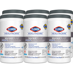 Clorox Healthcare VersaSure Surface Disinfectant Cleaner Premoistened Quaternary Based Manual Pull Wipe 85 Count Canister Scented NonSterile | 6CT/Case