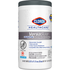 Clorox Healthcare VersaSure Surface Disinfectant Cleaner Premoistened Quaternary Based Manual Pull Wipe 85 Count Canister Scented NonSterile | 6CT/Case