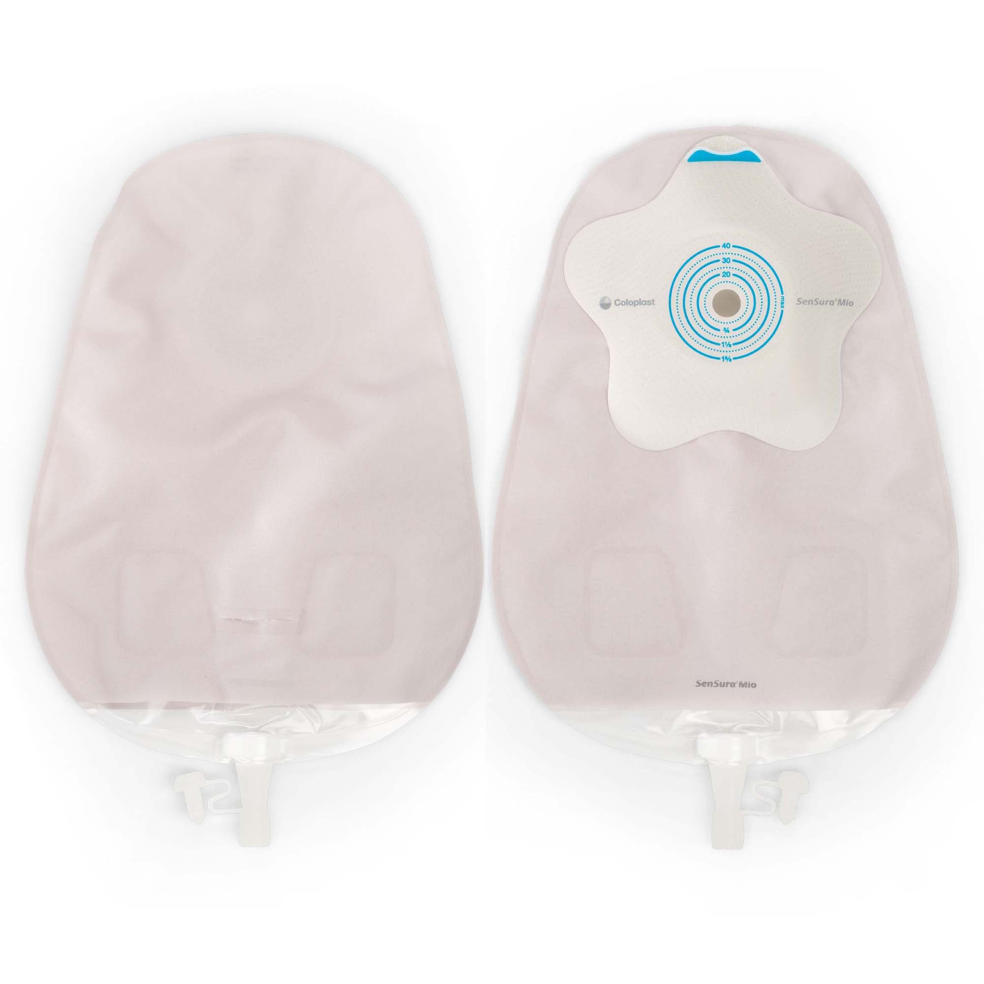 Urostomy Pouch SenSura Mio Concave One-Piece System 10-1/2 Inch Length, Maxi Concave, Trim to Fit 3/8 to 1-9/16 Inch Stoma Drainable | 10/Box