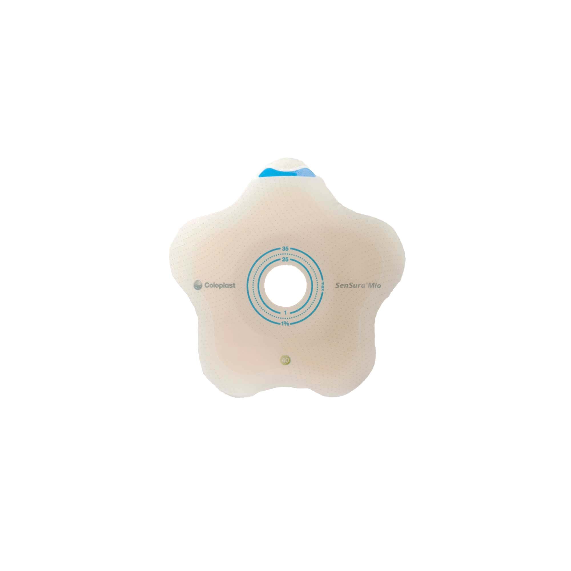 Ostomy Barrier SenSura Mio Convex Flip Precut, Extended Wear Elastic Adhesive 50 mm Flange Red Code System 1 Inch Opening | 5/Box