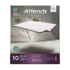 Disposable Underpad Attends Premier 30 X 36 Inch Dry-Lock Core Heavy Absorbency