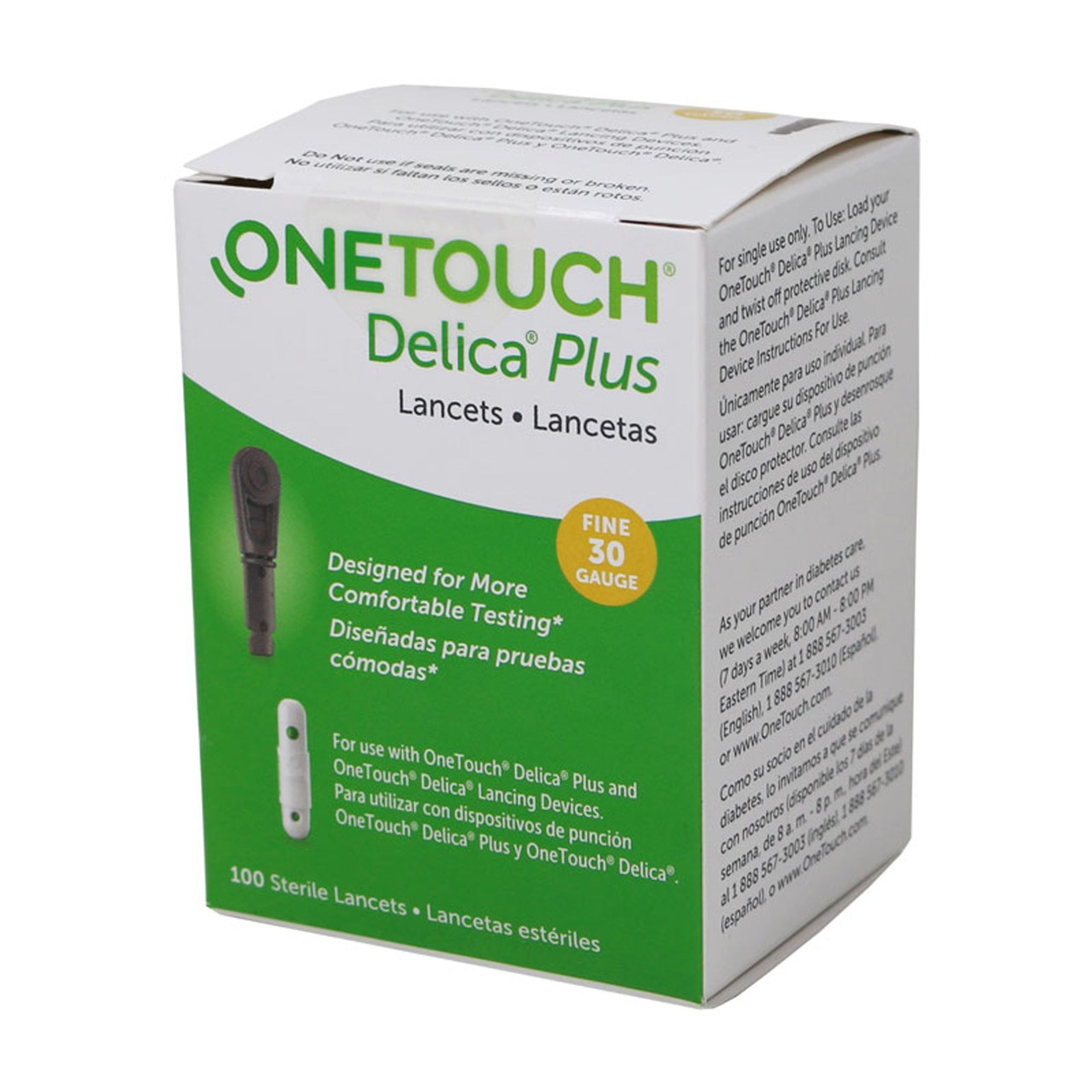 Lancet for Lancing Device OneTouch 30 Gauge Non-Safety Twist Off Cap Finger, Packaging Type- Box