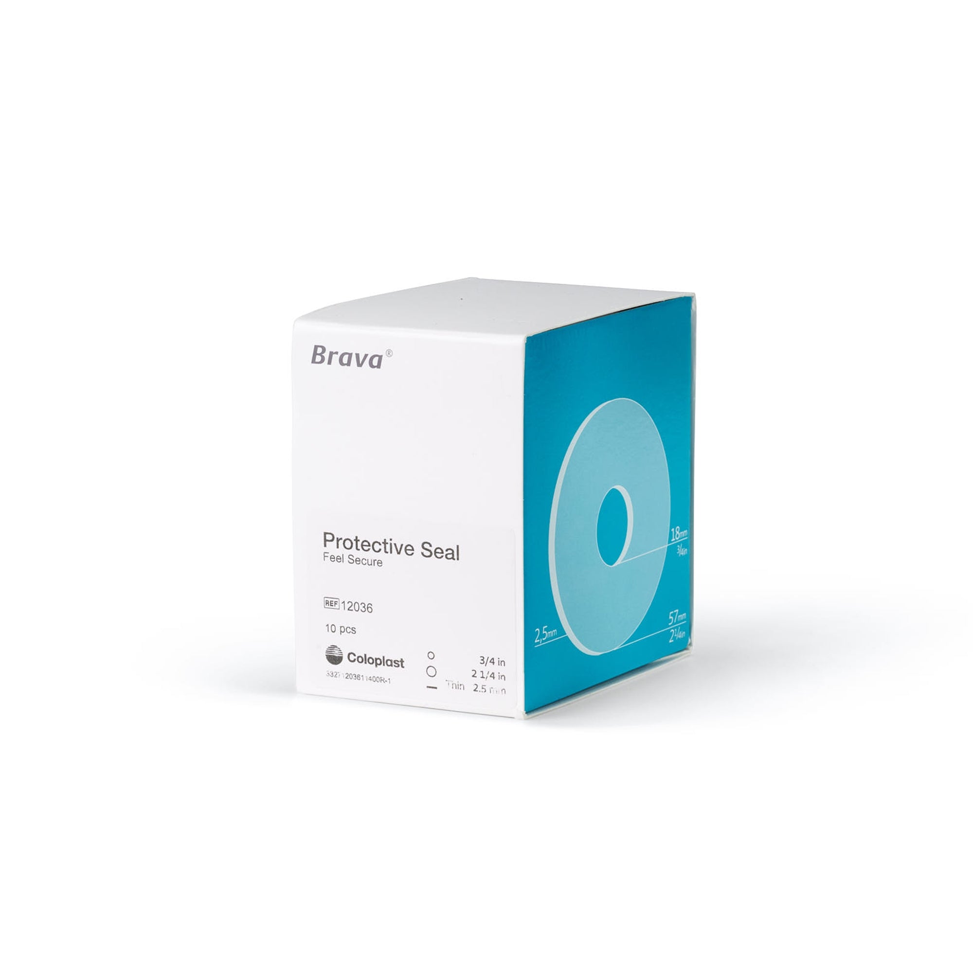 Ostomy Seal Brava Thin 3/4 Inch (18mm) Stoma 2-1/4 Inch (57 mm) | 10/Box