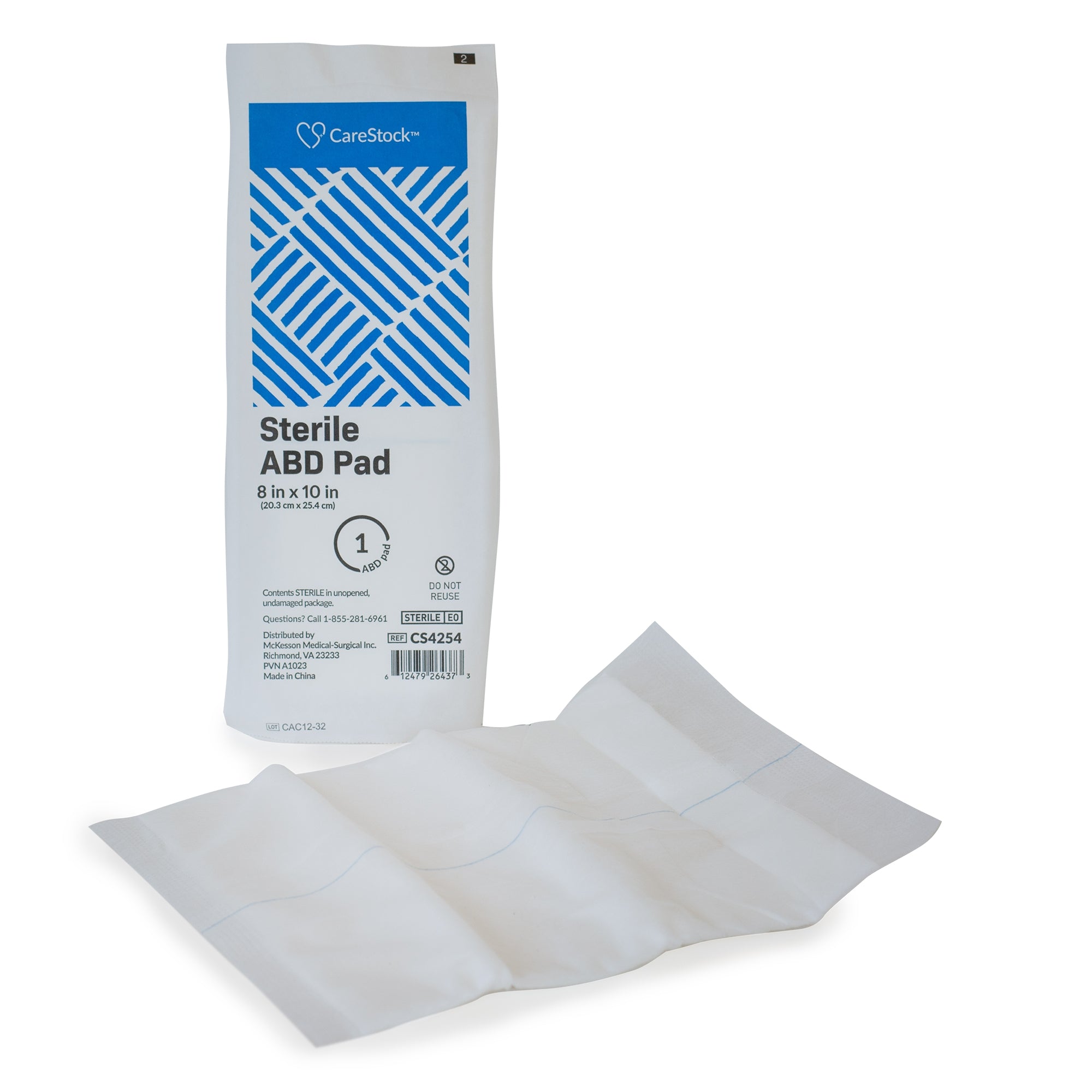 Abdominal Pad CareStock 8 X 10 Inch Sterile 1 per Pack, Packaging Type- Case