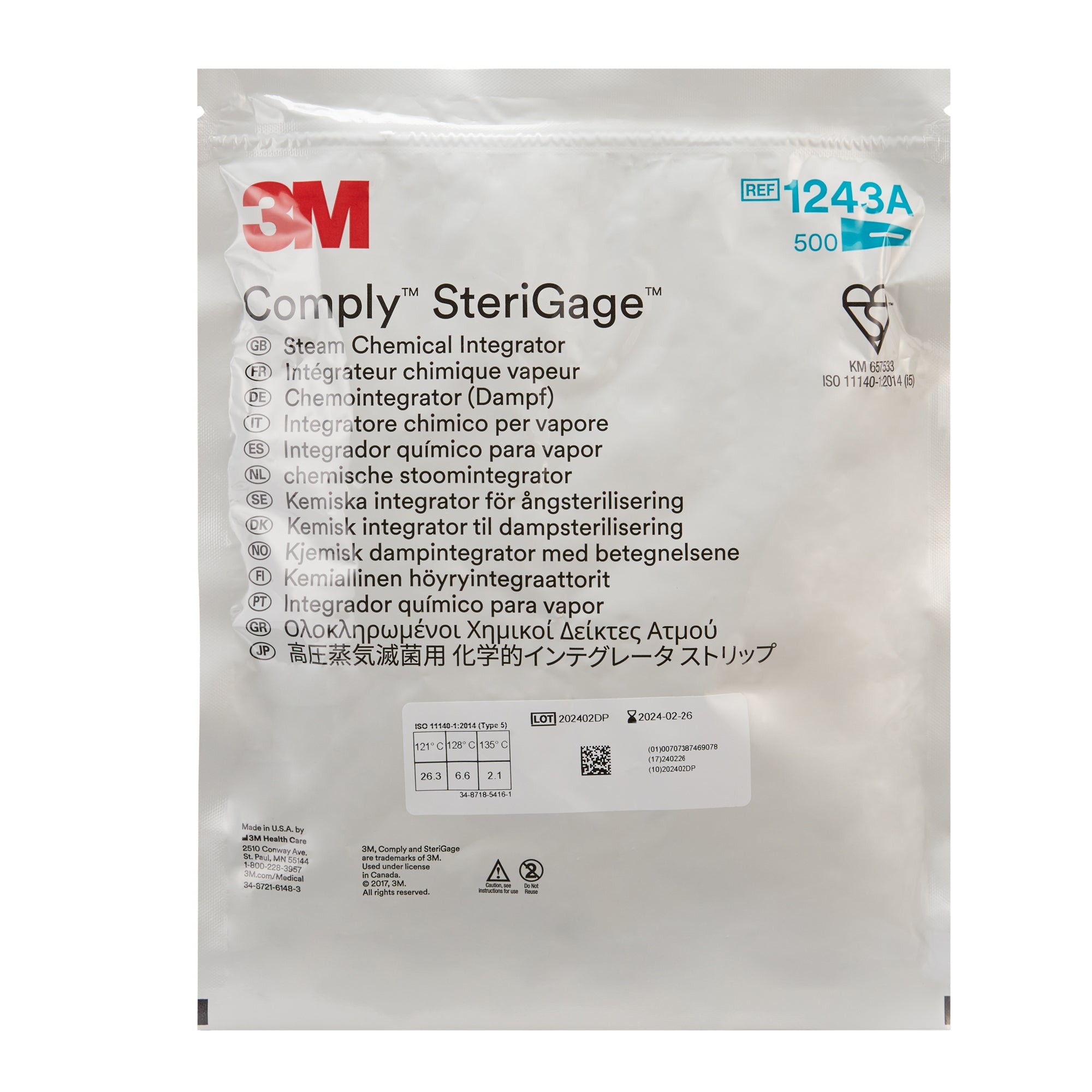 Attest Sterilization Chemical Integrator Strip Steam 2 Inch, Packaging Type- Case