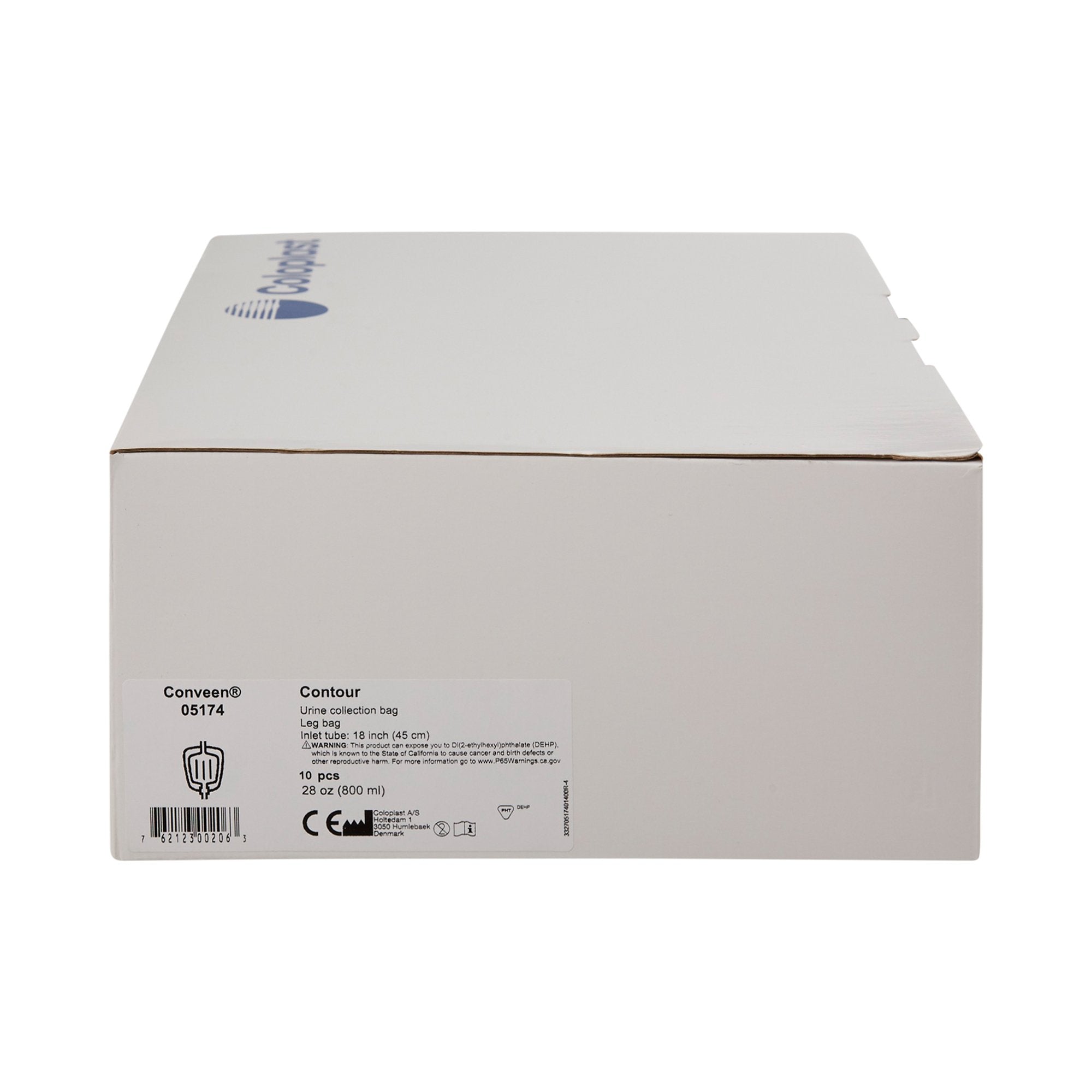 Urinary Leg Bag Conveen Security+ Anti-Reflux Valve NonSterile 800 mL Polyethylene / Flocked, Packaging Type- Box