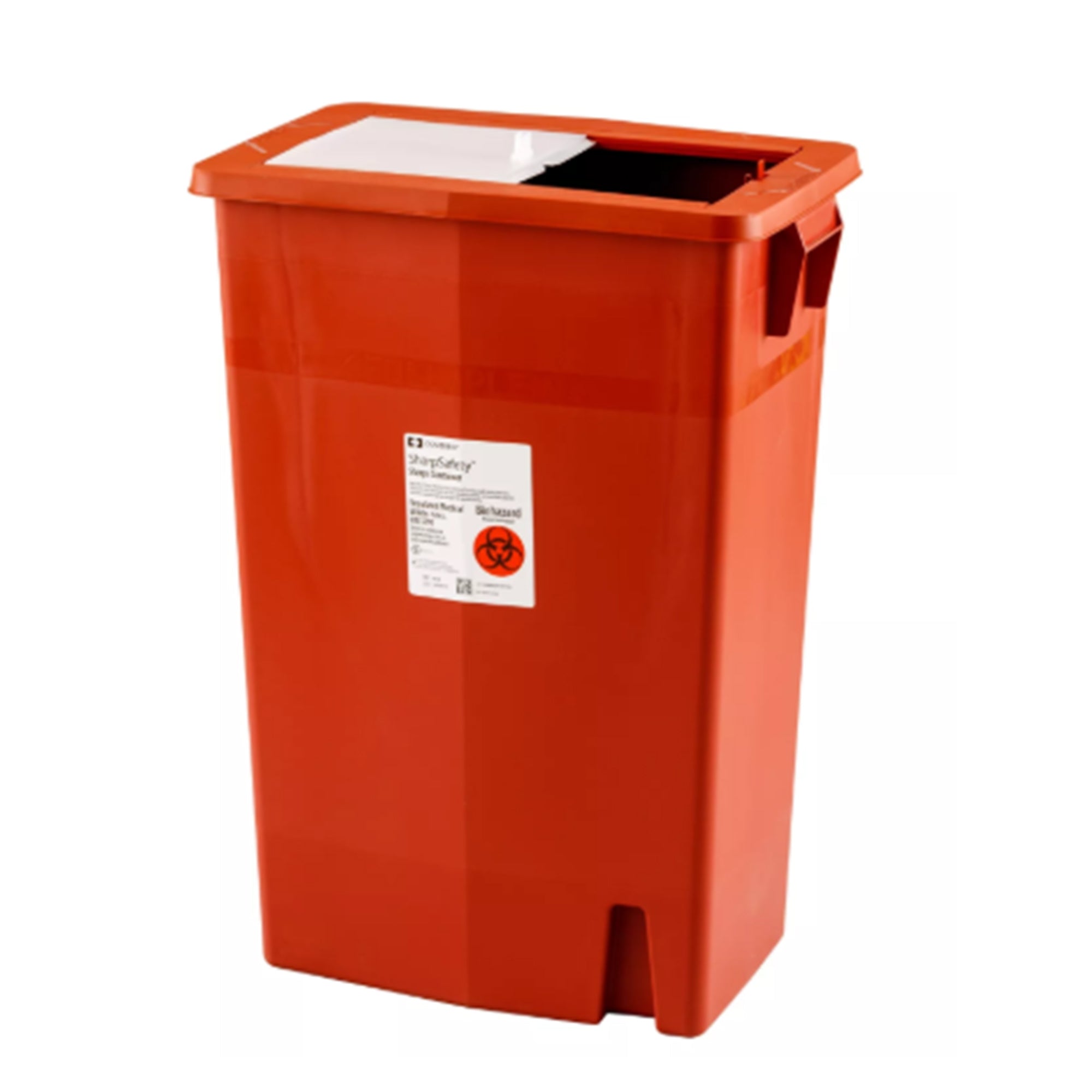 Sharps Container SharpSafety Red Base 26 H X 18-1/4 W X 12-3/4 D Inch Vertical Entry 18 Gallon, Packaging Type- Case