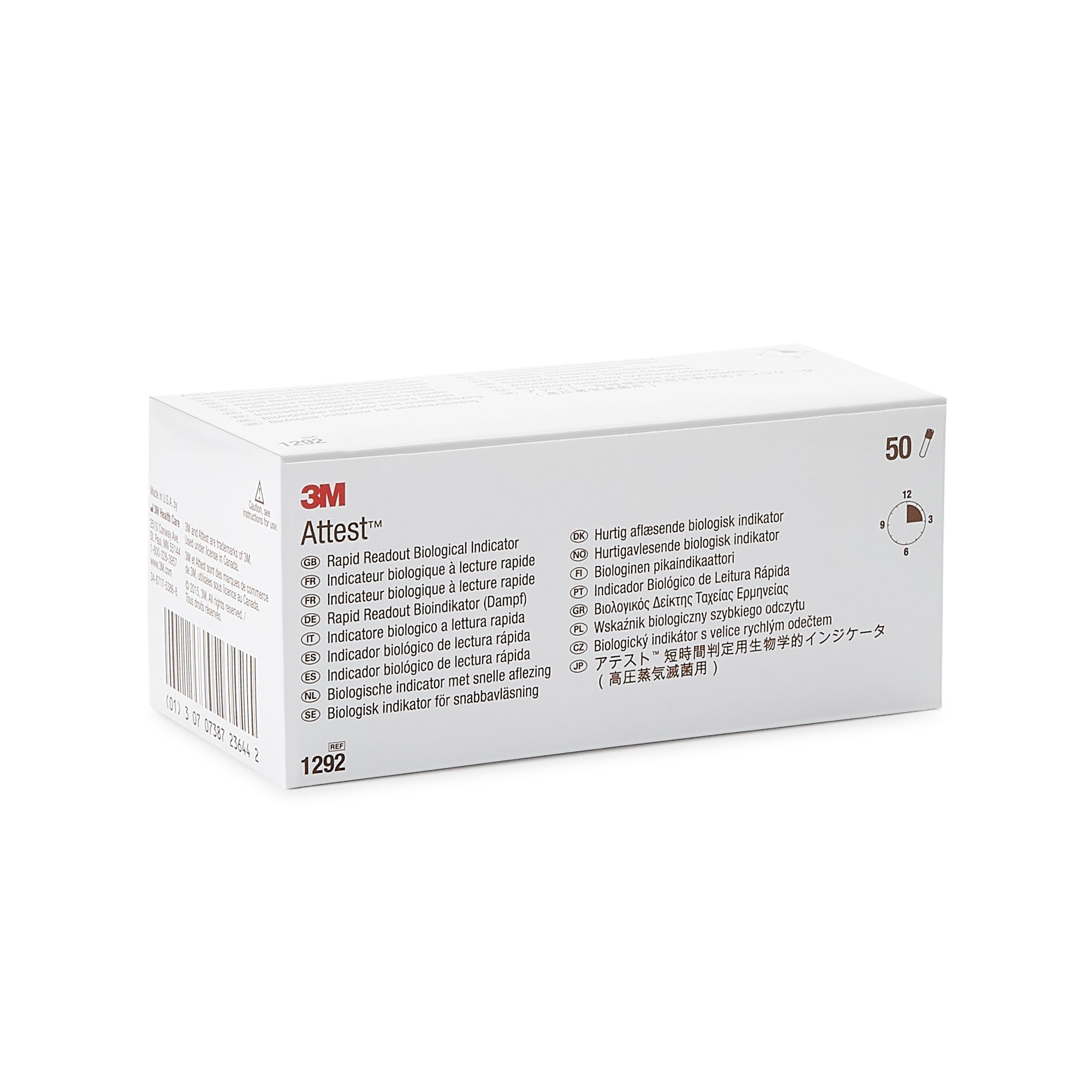 Attest Rapid Readout Sterilization Biological Indicator Vial Steam, Packaging Type- Box