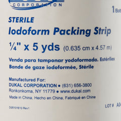 Wound Packing Strip Dukal Iodoform 1/4 Inch X 5 Yard Sterile Antiseptic, Packaging Type- Box