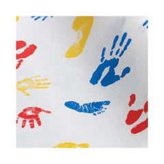 Table Paper Tiny Tracks 21 Inch Width 125 Foot Length Print (Hands) Crepe, Packaging Type- Case