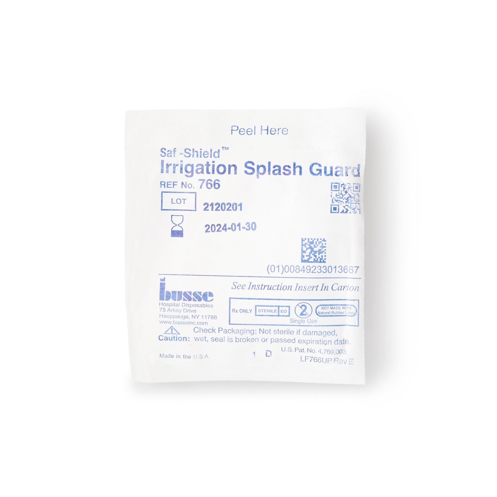 Irrigation Splash Guard Saf-Shield 2 Exit Portals, Clear, Plastic, Angled Inlet, Sterile, Packaging Type- Case