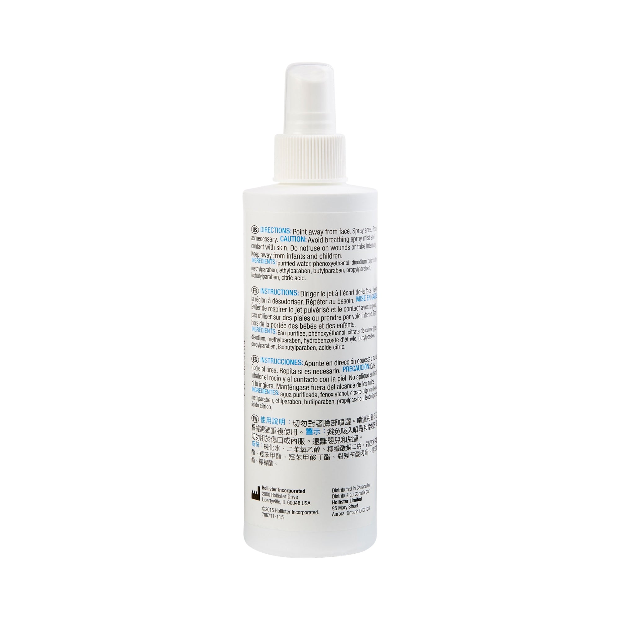 Ostomy Appliance Deodorant M9 8 oz. Pump Spray Bottle, UnScented | 6/Box
