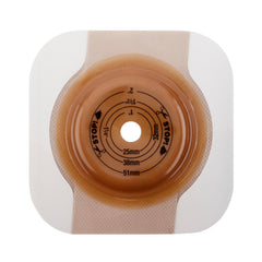 Ostomy Barrier FlexTend Trim to Fit, Extended Wear Adhesive Tape 70 mm Flange Blue Code System Hydrocolloid Up to 2 Inch Opening | 5/Box
