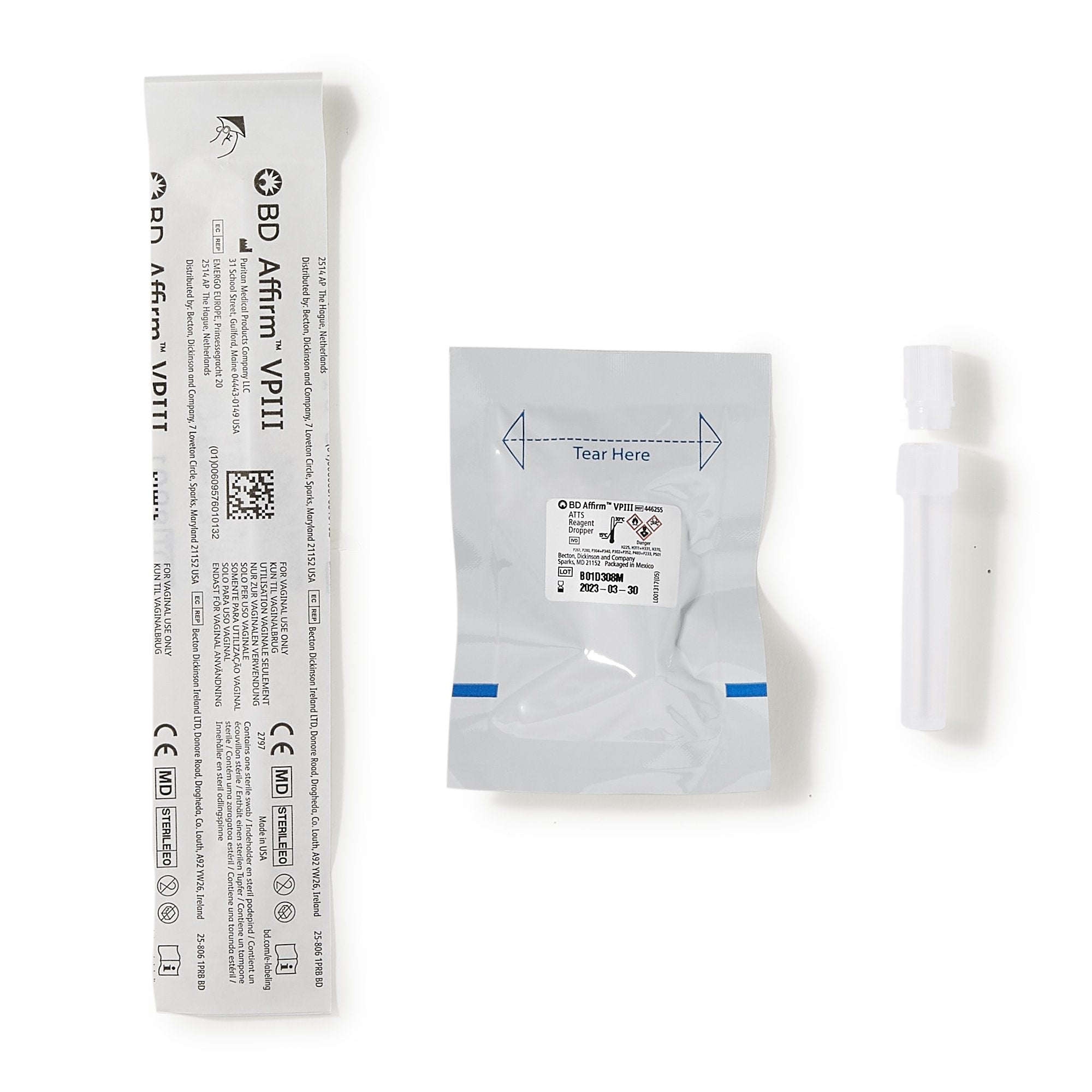 Specimen Collection and Transport Kit BD Affirm VPIII 0.3 mL Collection Tube Sterile, Packaging Type- Box