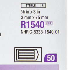 Skin Closure Strip Steri-Strip 1/8 X 3 Inch Nonwoven Material Reinforced Strip White, Packaging Type- Box