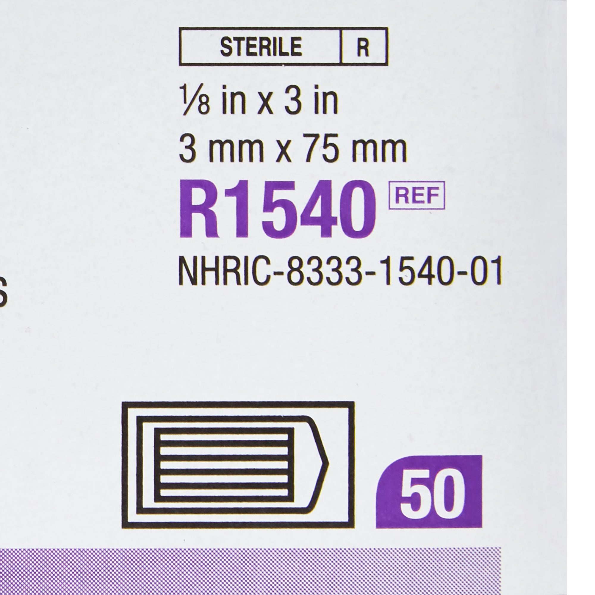 Skin Closure Strip Steri-Strip 1/8 X 3 Inch Nonwoven Material Reinforced Strip White, Packaging Type- Box