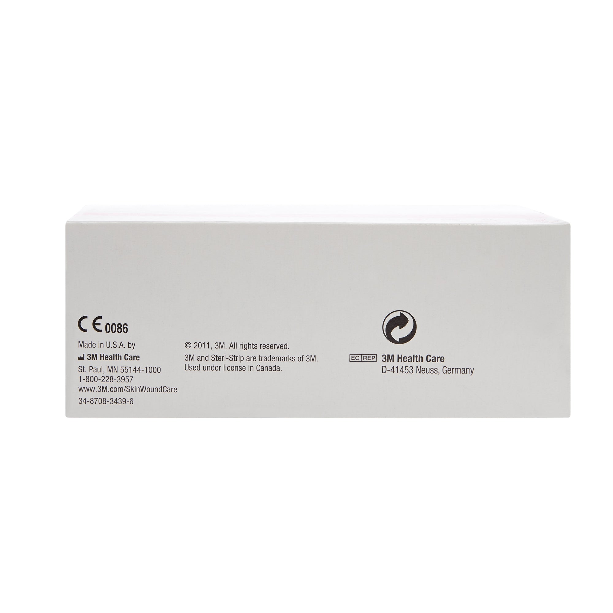 Skin Closure Strip Steri-Strip 1/4 X 3 Inch Nonwoven Material Reinforced Strip White, Packaging Type- Box