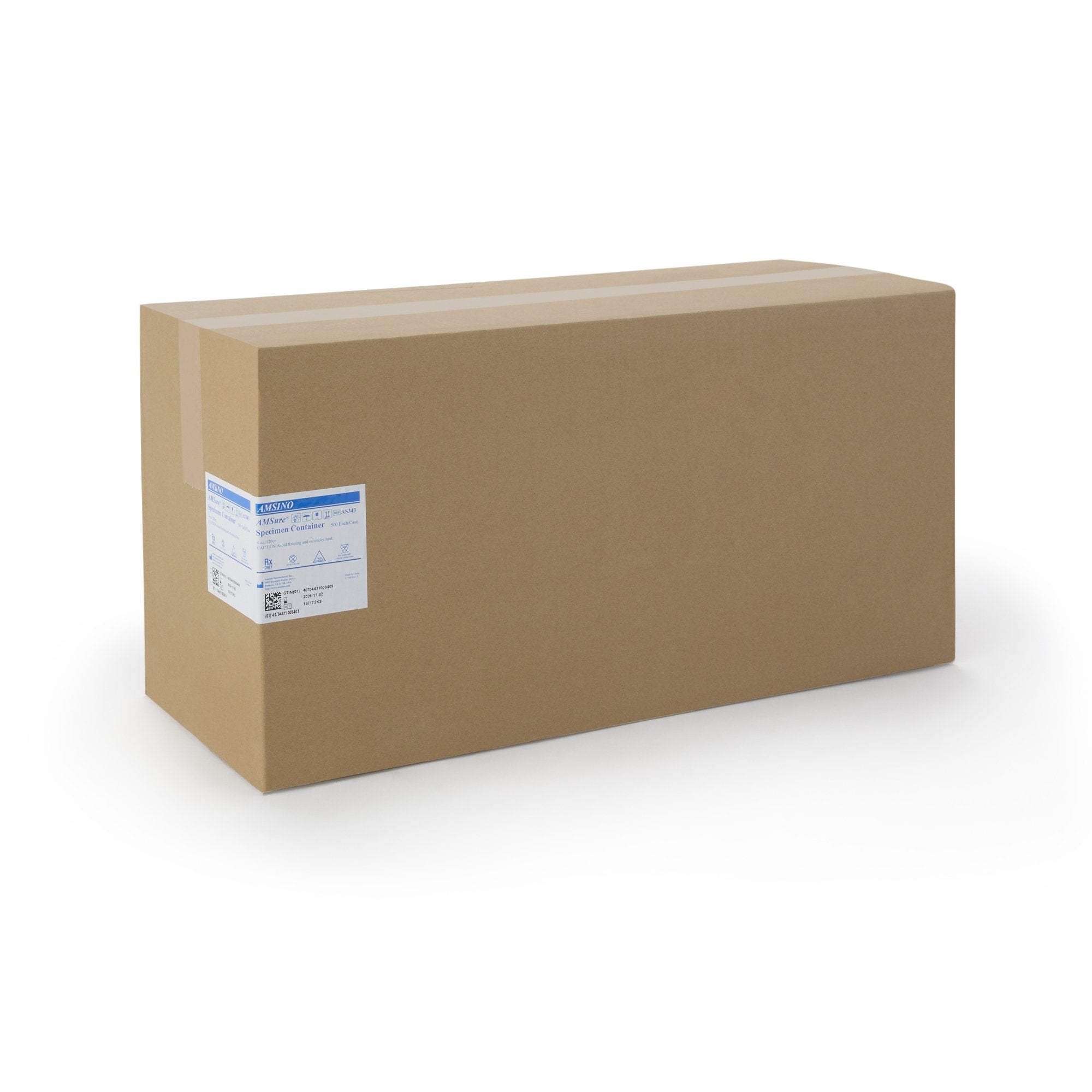 Specimen Container AMSure 120 mL (4 oz.) Screw Cap Unprinted NonSterile, Packaging Type- Case