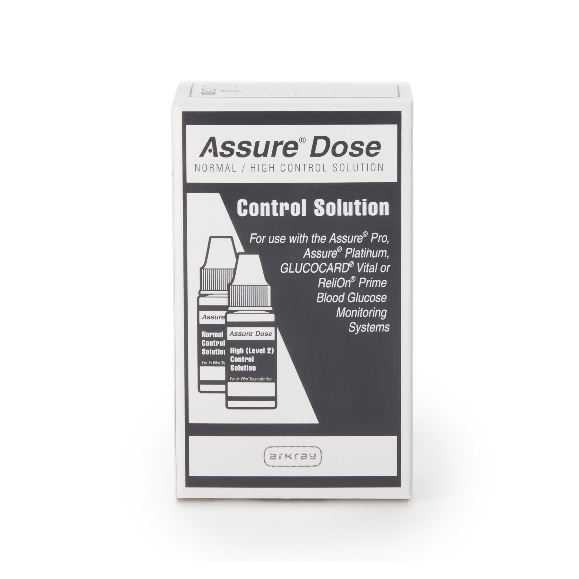 Blood Glucose Control Solution Assure Dose 2 X 2.5 mL Level 1 & 2, Packaging Type- Box